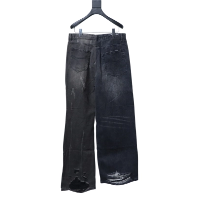 EM Sneakers Balenciaga 25ss Paneled Washed Black Denim Jeans 02