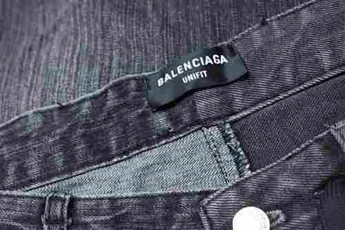 EM Sneakers Balenciaga 25ss Paneled Washed Black Denim Jeans