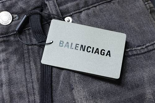 EM Sneakers Balenciaga 25ss Paneled Washed Black Denim Jeans