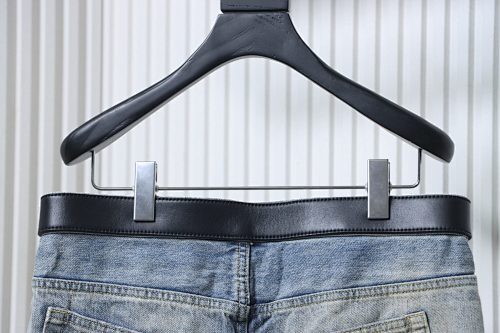 EM Sneakers Balenciaga 25SS Slashed Distressed Jeans Washed Blue