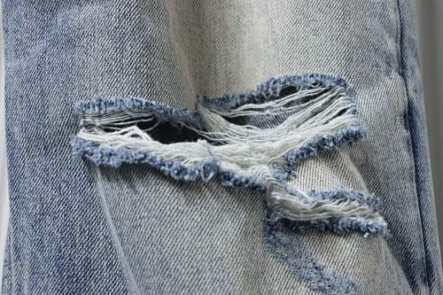 EM Sneakers Balenciaga 25SS Slashed Distressed Jeans Washed Blue