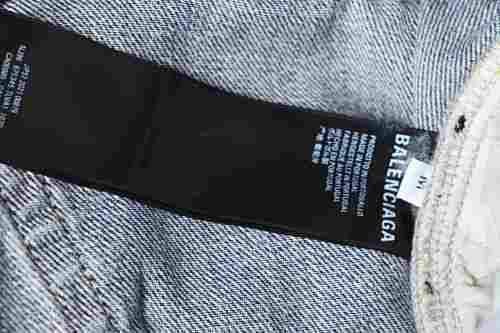 EM Sneakers Balenciaga 25SS Slashed Distressed Jeans Washed Blue