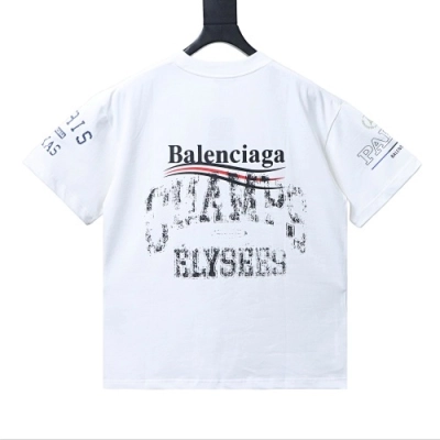 EM Sneakers Balenciaga & Paris Multi-Element Logo Print T-Shirt White 02