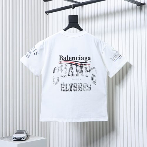 EM Sneakers Balenciaga & Paris Multi-Element Logo Print T-Shirt White