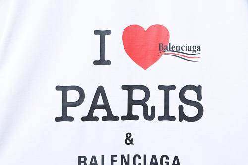 EM Sneakers Balenciaga & Paris Multi-Element Logo Print T-Shirt White