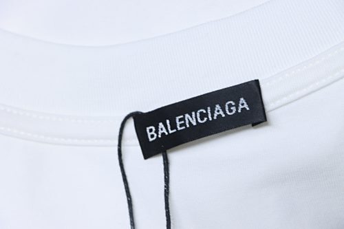 EM Sneakers Balenciaga & Paris Multi-Element Logo Print T-Shirt White