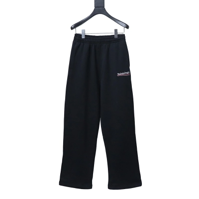 EM Sneakers Balenciaga (BLCG) SS23 Cola Embroidery Wide-Leg Sweatpant Black 01