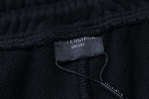 EM Sneakers Balenciaga (BLCG) SS23 Cola Embroidery Wide-Leg Sweatpant Black