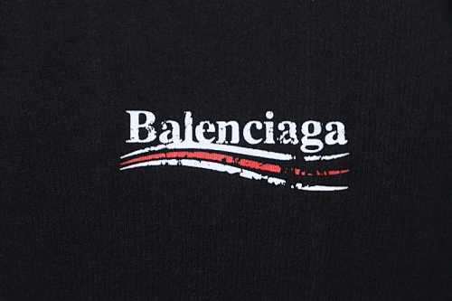 EM Sneakers Balenciaga Distressed T-Shirt with Faded Cola Print and Rips Black
