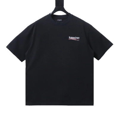 EM Sneakers Balenciaga Distressed T-Shirt with Faded Cola Print and Rips Black 01