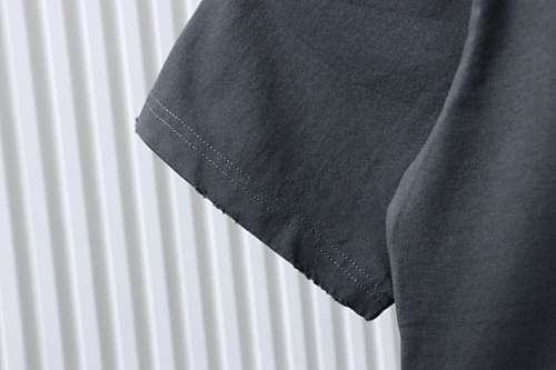 EM Sneakers Balenciaga Distressed T-Shirt with Faded Cola Print and Rips Dark Gray