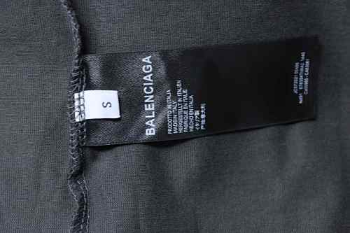 EM Sneakers Balenciaga Distressed T-Shirt with Faded Cola Print and Rips Dark Gray