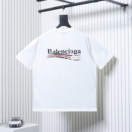 EM Sneakers Balenciaga Distressed T-Shirt with Faded Cola Print and Rips White
