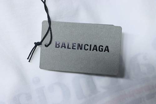 EM Sneakers Balenciaga Distressed T-Shirt with Faded Cola Print and Rips White