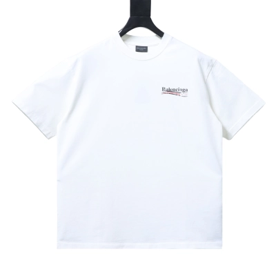 EM Sneakers Balenciaga Distressed T-Shirt with Faded Cola Print and Rips White 01