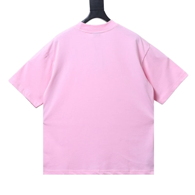 EM Sneakers Balenciaga Fountain Letter Print T-Shirt Pink 02