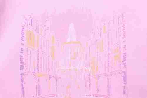 EM Sneakers Balenciaga Fountain Letter Print T-Shirt Pink