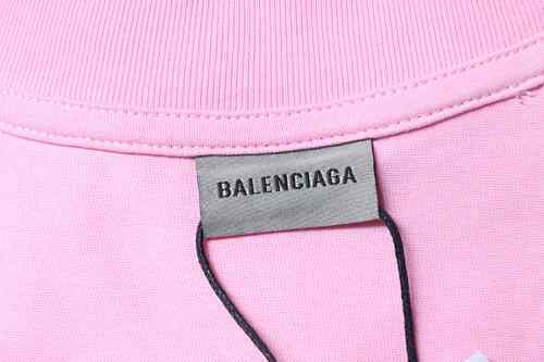 EM Sneakers Balenciaga Fountain Letter Print T-Shirt Pink