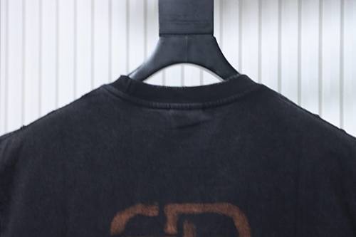 EM Sneakers Balenciaga Heavyweight Snow-Washed Distressed Buckle-Print T-Shirt Black