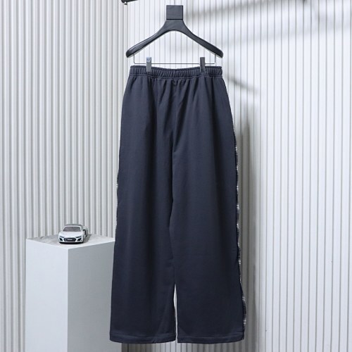 EM Sneakers Balenciaga Paneled Plaid Sweatpants Dark Grey