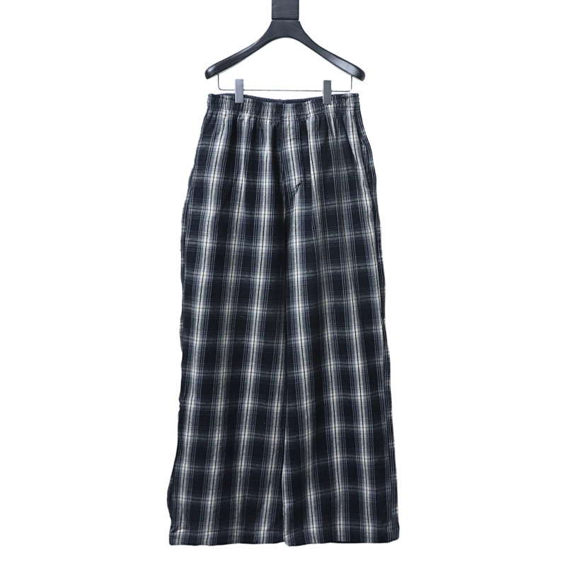 EM Sneakers Balenciaga Paneled Plaid Sweatpants Dark Grey