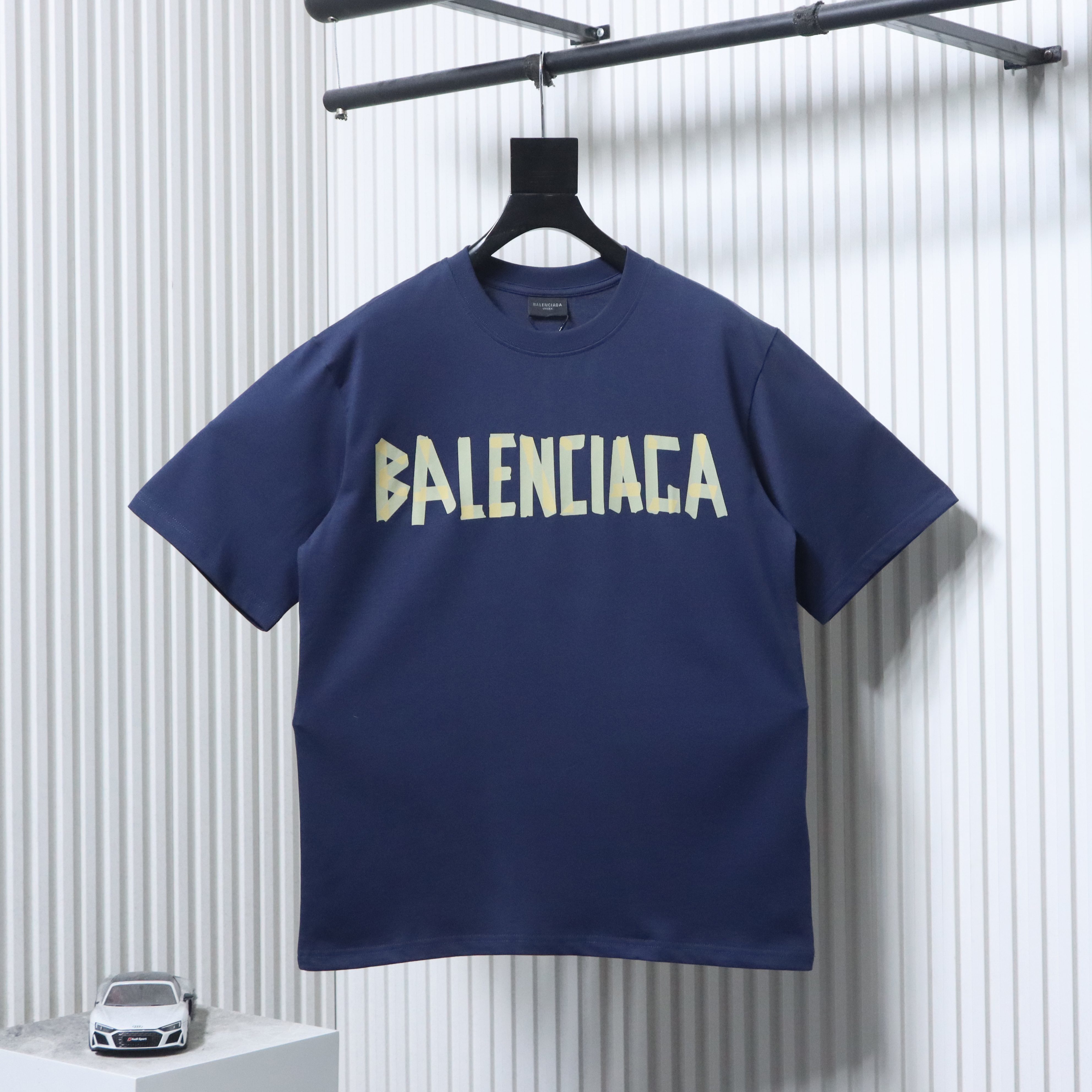 EM Sneakers Balenciaga Masking Tape T-Shirt Navy