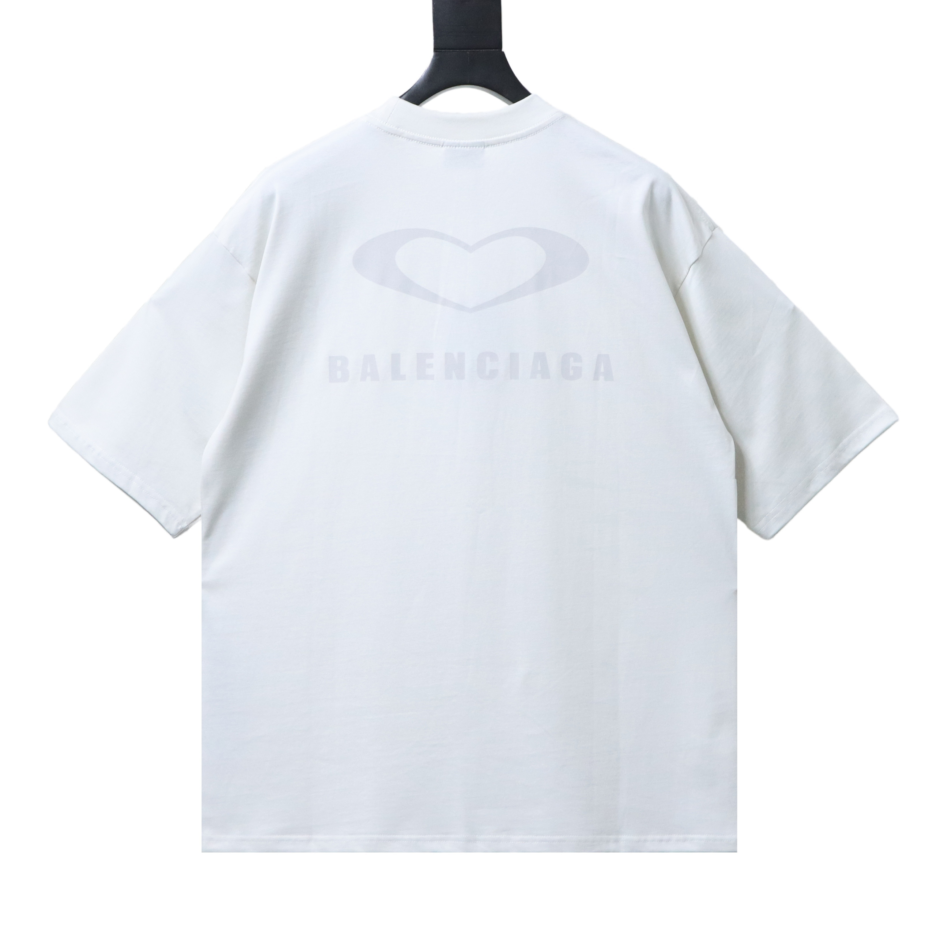 EM Sneakers Balenciaga Qixi Valentine's Day Limited Edition T-Shirt with Heart Logo White