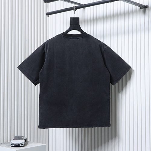 EM Sneakers Balenciaga Reversed Double-B Logo Print Washed Distressed T-Shirt Black