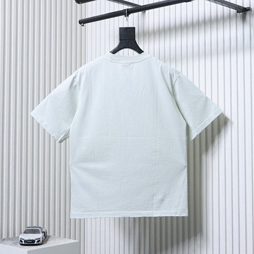 EM Sneakers Balenciaga Reversed Double-B Logo Print Washed Distressed T-Shirt White