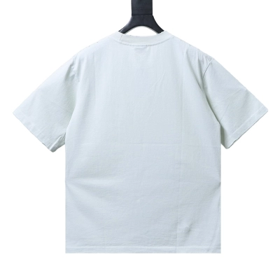 EM Sneakers Balenciaga Reversed Double-B Logo Print Washed Distressed T-Shirt White 02