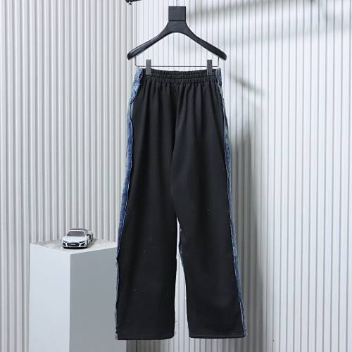 EM Sneakers Balenciaga SS24 Patchwork Black Floral & Grey Denim Jeans