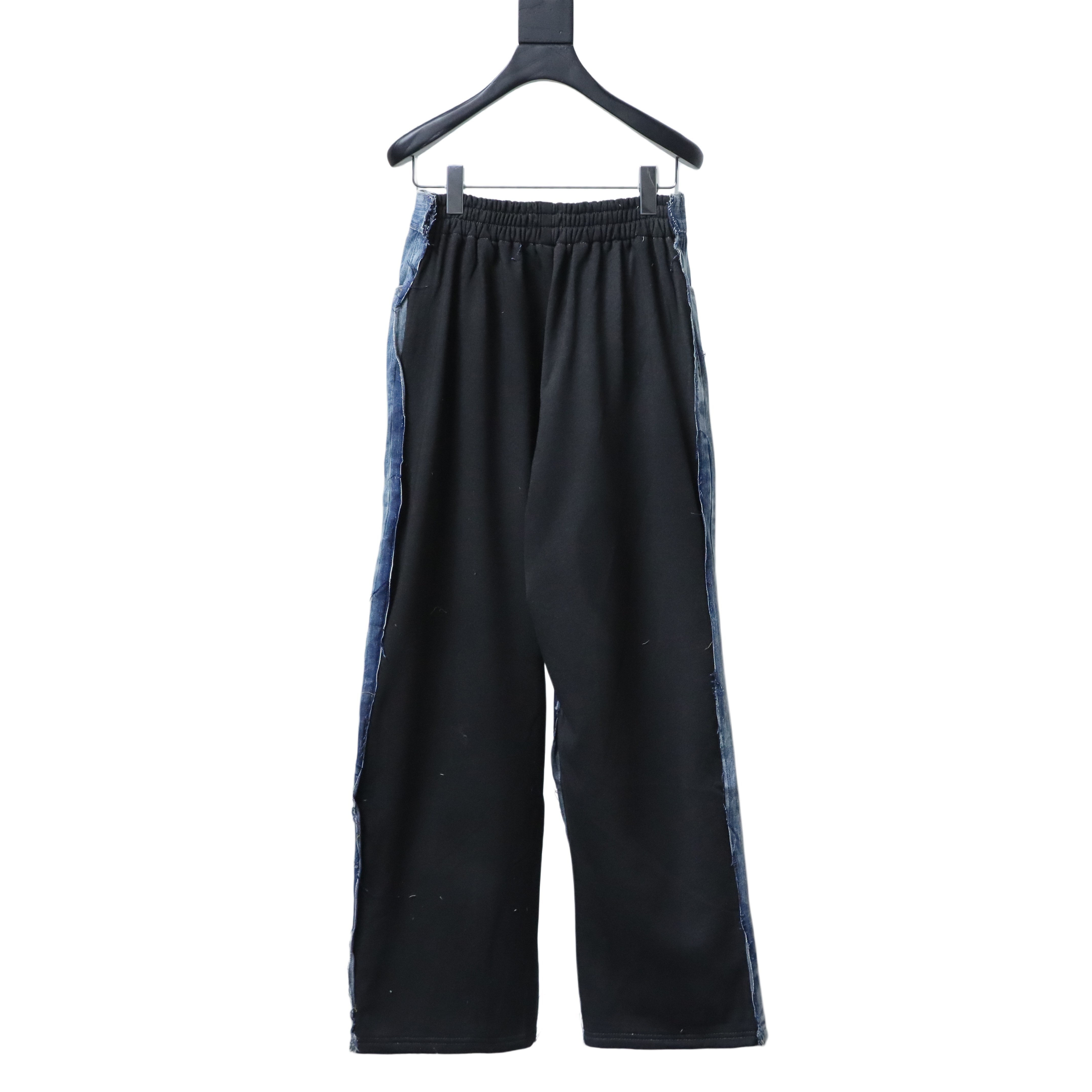 EM Sneakers Balenciaga SS24 Patchwork Black Floral & Grey Denim Jeans