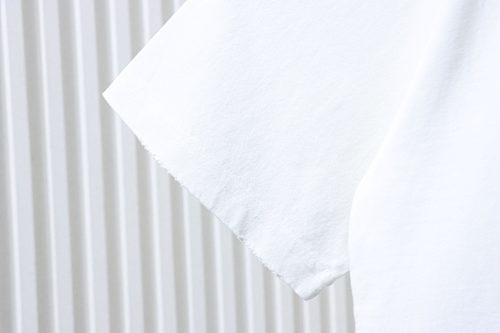 EM Sneakers Balenciaga SS25 Distressed T-Shirt featuring Double-B Embroidery and 3D Shadow Inkjet Logo White