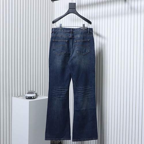 EM Sneakers Balenciaga SS25 Vintage Washed Blue Micro-Flare Jean