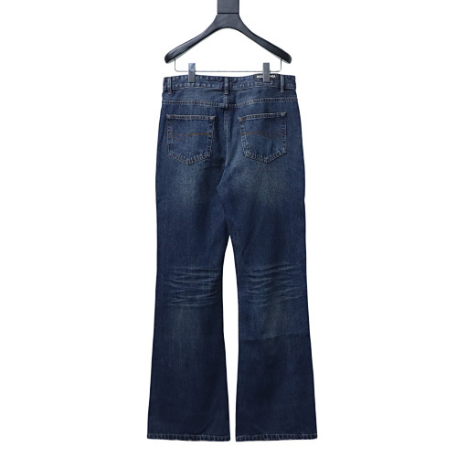 EM Sneakers Balenciaga SS25 Vintage Washed Blue Micro-Flare Jean