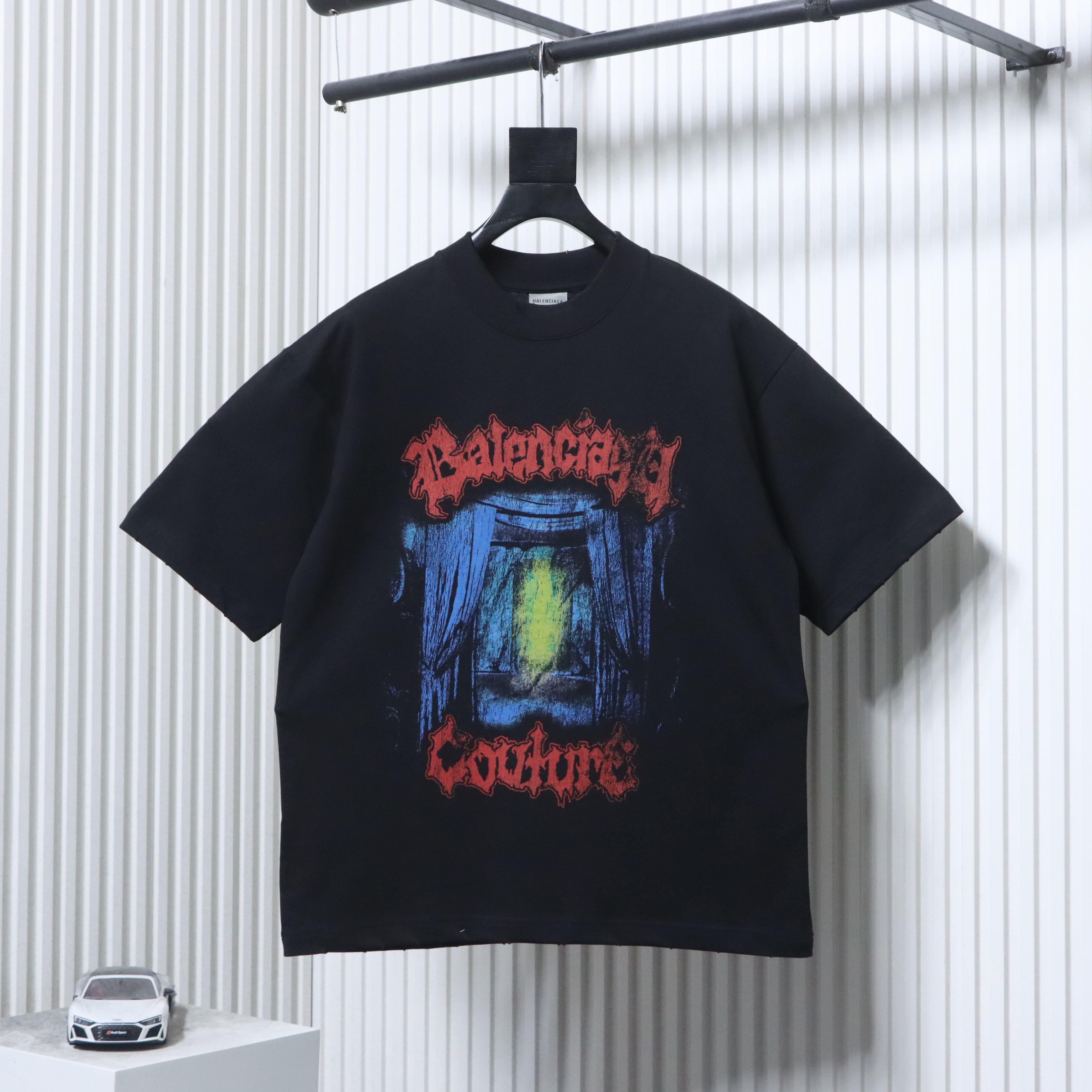 EM Sneakers Balenciaga Window Light Art Print T-Shirt Black