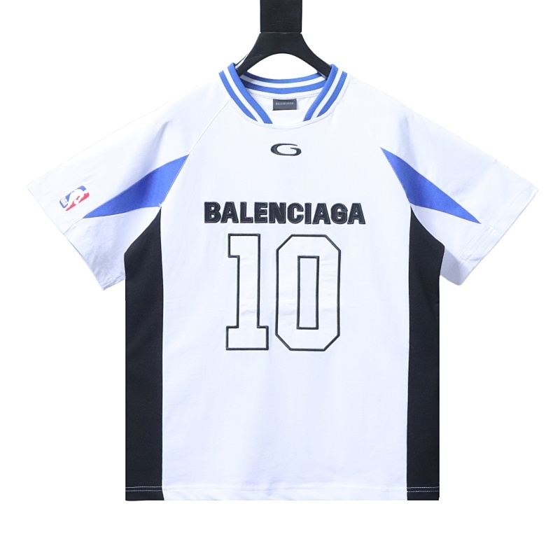 EM Sneakers Balenciaga x NBA Collab Series: Oversized Color-block T-Shirt White Blue