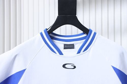 EM Sneakers Balenciaga x NBA Collab Series: Oversized Color-block T-Shirt White Blue