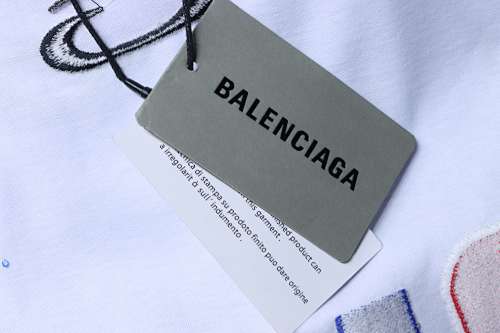 EM Sneakers Balenciaga x NBA Collab Series: Oversized Color-block T-Shirt White Blue