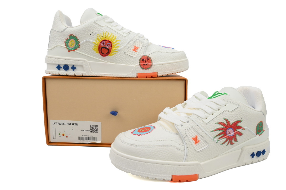 EM Sneakers Louis Vuitton Trainer Sneaker × Yayoi Kusama White 