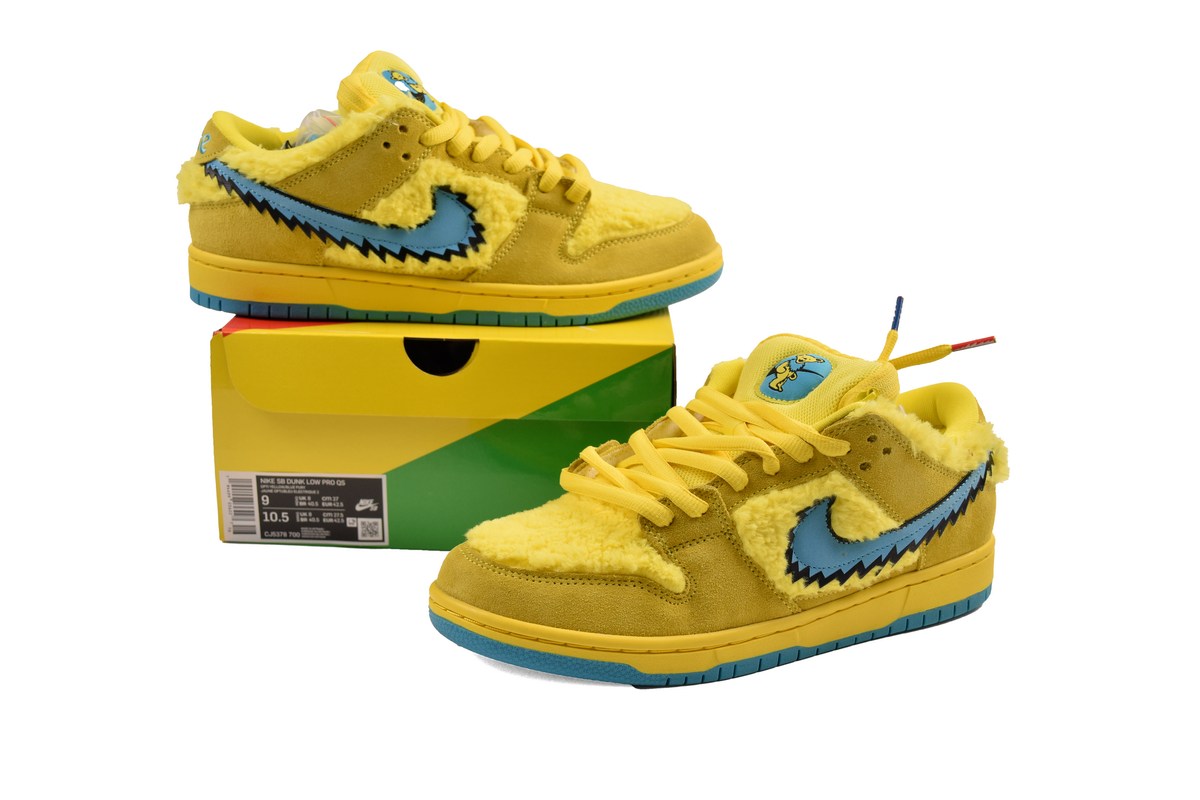 EM Sneakers Nike SB Dunk Low Grateful Dead Bears Opti Yellow