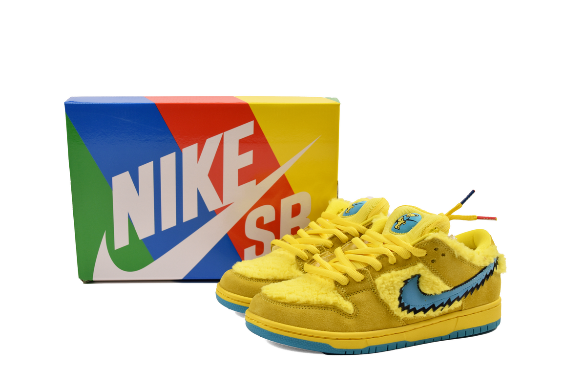 EM Sneakers Nike SB Dunk Low Grateful Dead Bears Opti Yellow