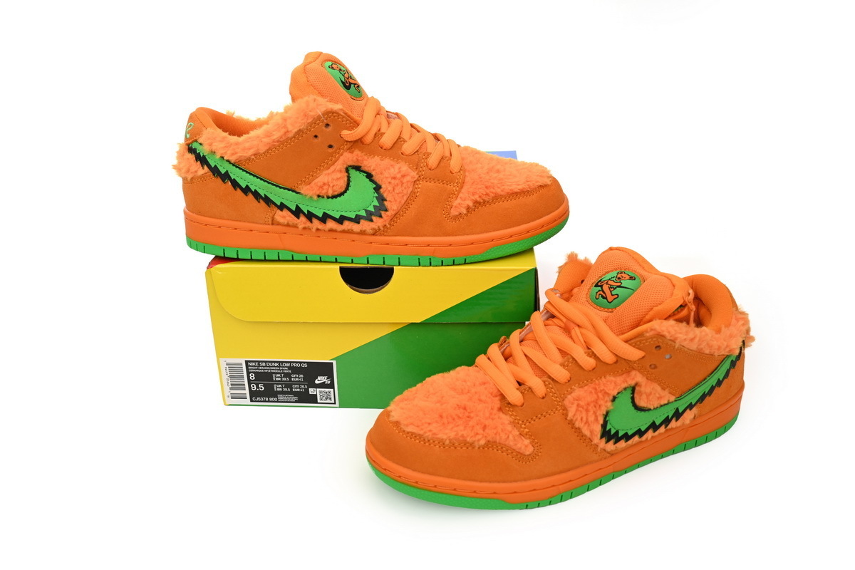 EM Sneakers Nike SB Dunk Low Grateful Dead Bears Orange