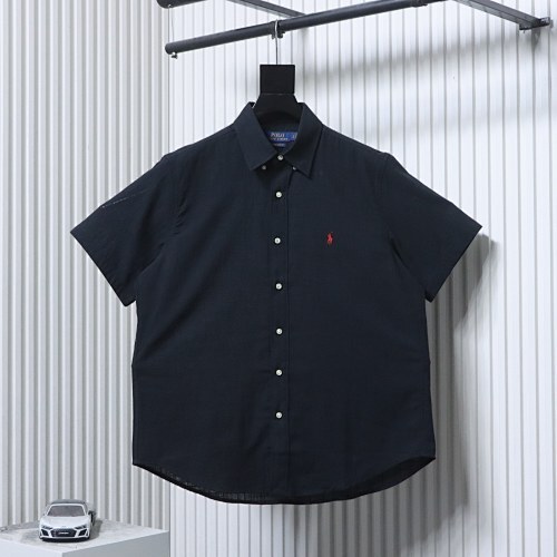 EM Sneakers Ralph Lauren Classic Fit Linen Shirt Black-Red Logo