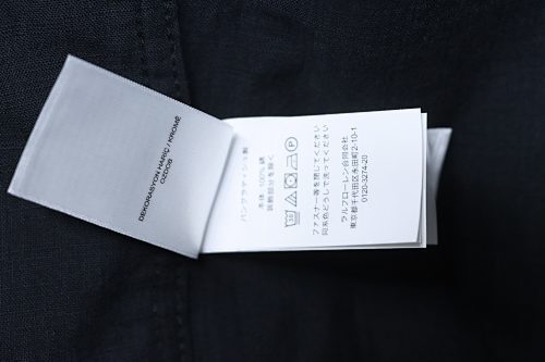 EM Sneakers Ralph Lauren Classic Fit Linen Shirt Black-Red Logo