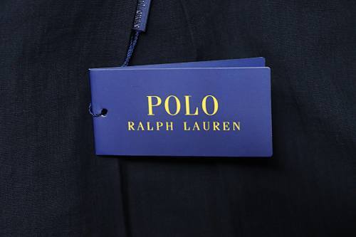 EM Sneakers Ralph Lauren Classic Fit Linen Shirt Black-Red Logo