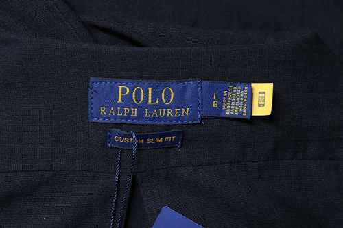 EM Sneakers Ralph Lauren Classic Fit Linen Shirt Black-Red Logo