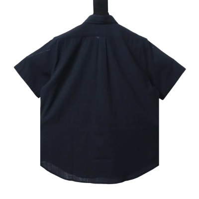 EM Sneakers Ralph Lauren Classic Fit Linen Shirt Black-Red Logo 02