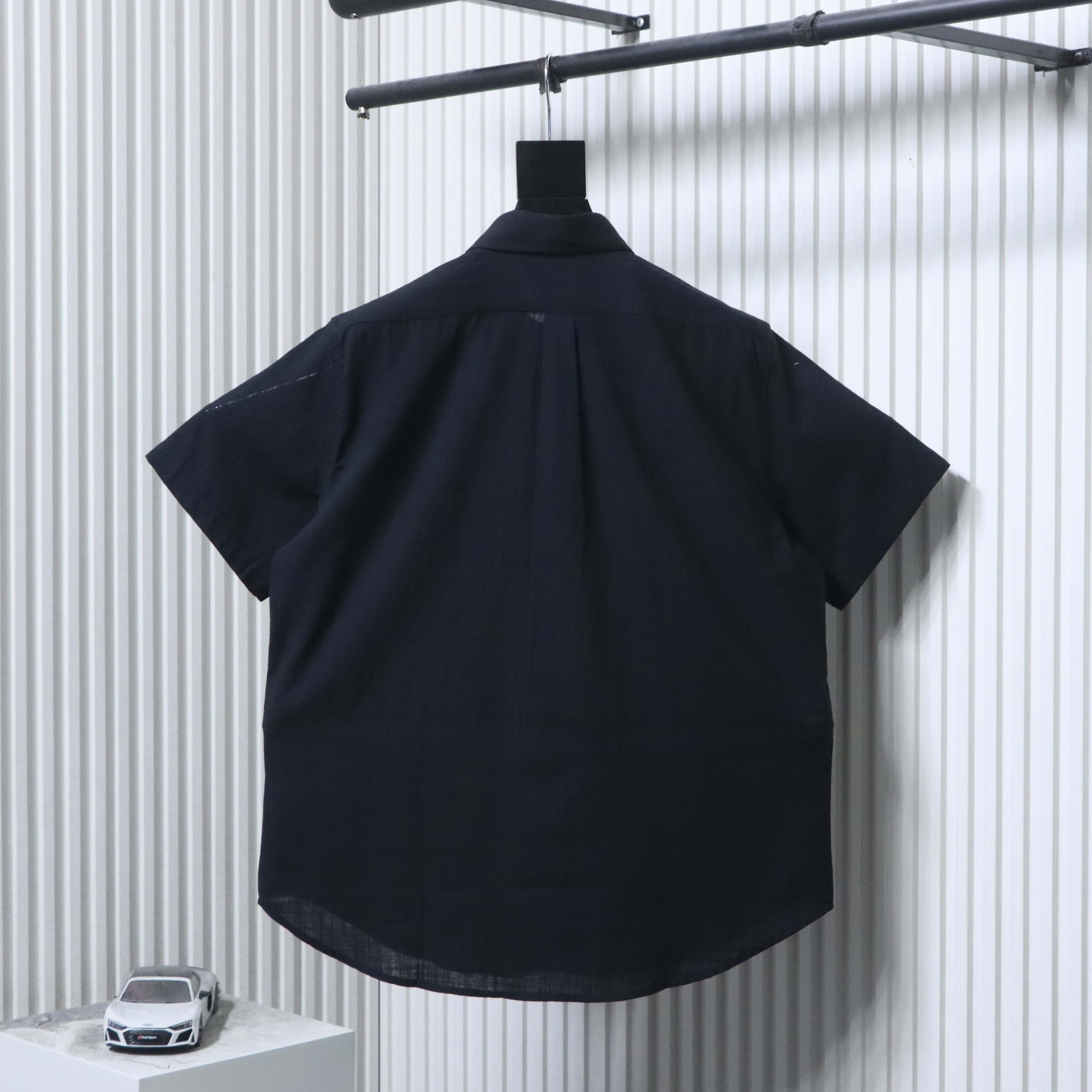 EM Sneakers Ralph Lauren Classic Fit Linen Shirt Black-Red Logo