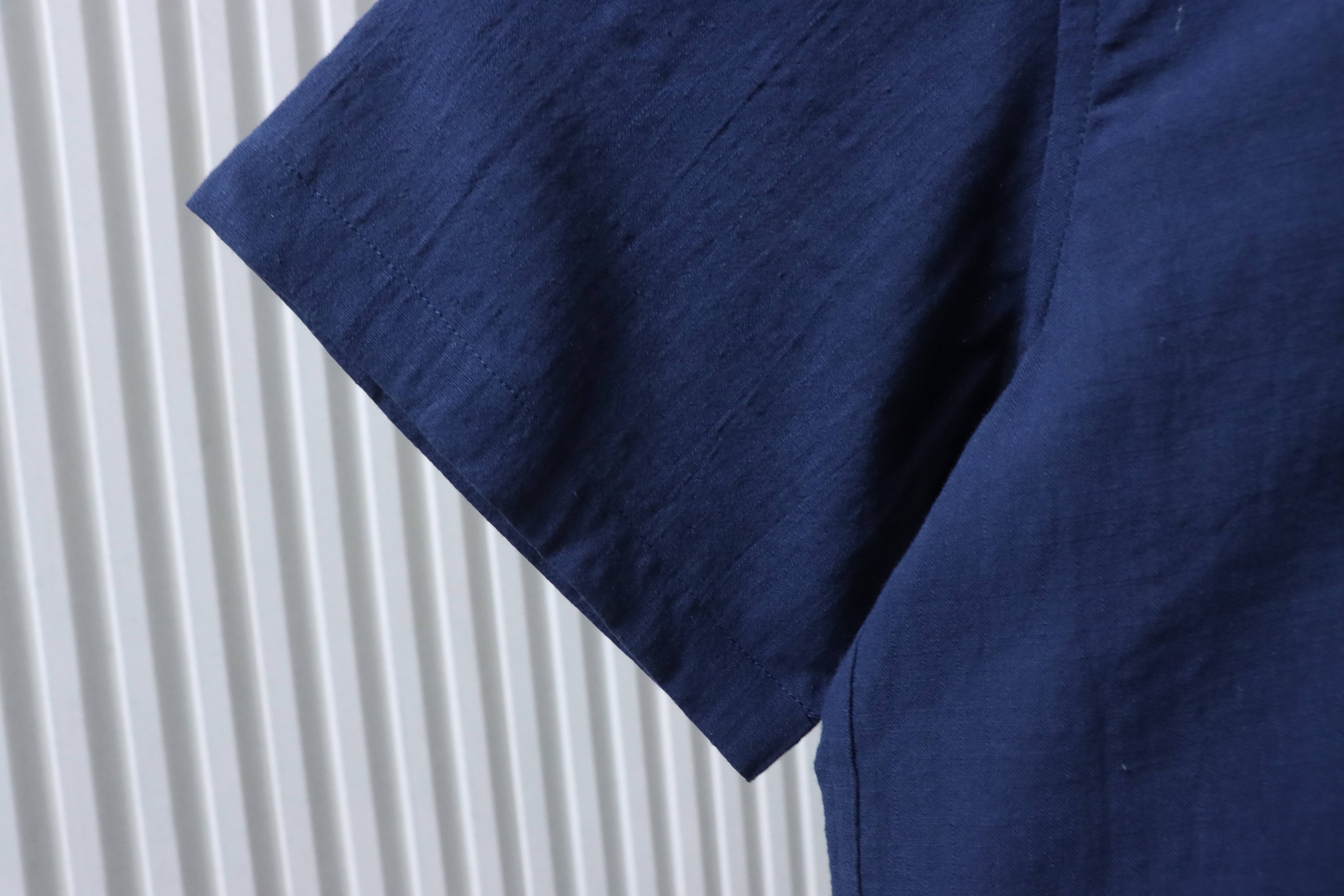 EM Sneakers Ralph Lauren Classic Fit Linen Shirt Navy-Red Logo